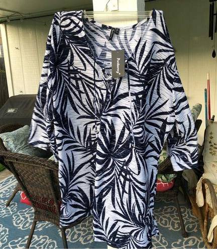 Palms New Portocruz Swim Black/White  Coverup 3X