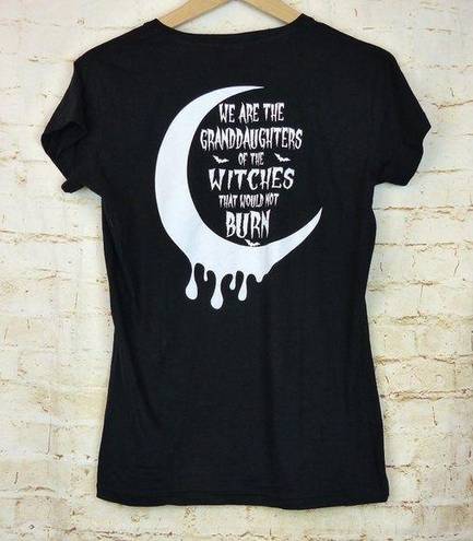 The Moon Witches Would Not Burn Shirt Womens S Black Graphic Gothic Whimsigoth