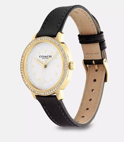 Coach  watch black leather