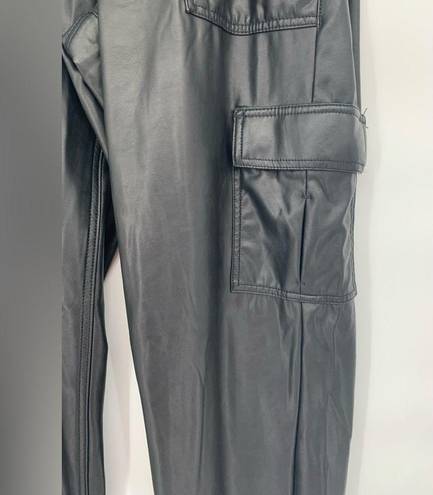 American Eagle  Stretch High-Waisted Vegan Leather Straight Cargo Pant Size 10