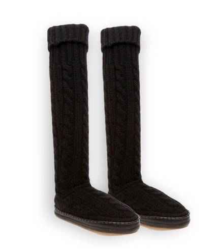 Mad love  Black Knit Sock Knee High Boots M 7/8