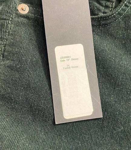 Veronica Beard  Kate 10” Skinny Corduroy Jeans in Forest Green Size US 24