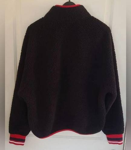 Tommy Hilfiger  Black 1/2 Snap Sherpa Fleece Pullover Women's XL