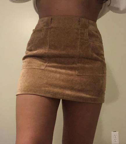 Urban Outfitters Tan Mini Skirt 