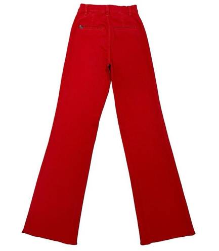 Alice + Olivia  Gorgeous Coin Pocket Jean Perfect
Ruby Red Flared High Waist 25