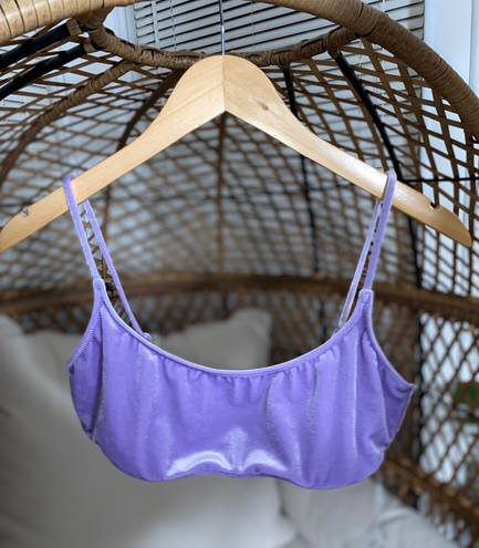 PacSun Eco Lavender Velvet Tank Bikini Top Size Large