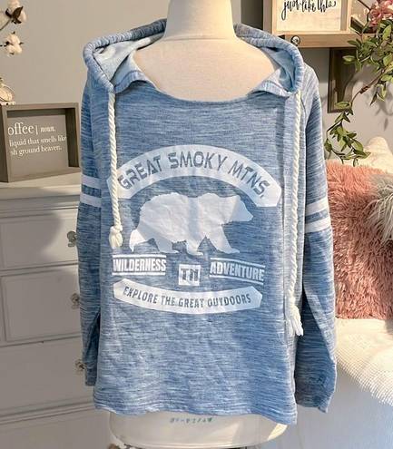 Great Smoky  Mountains Sweatshirt Hoodie Blue Graphic