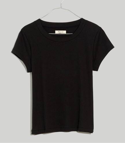 Madewell  Black Supima® Rib Tee Shirt Top Size Medium