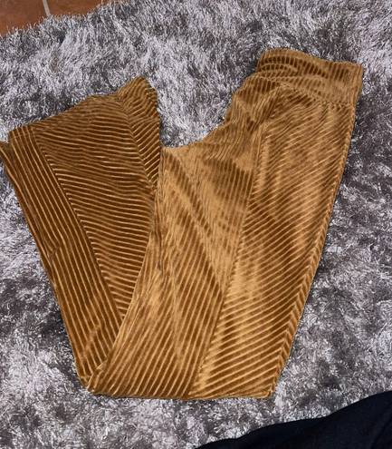 flare warm pants/leggings Tan Size M