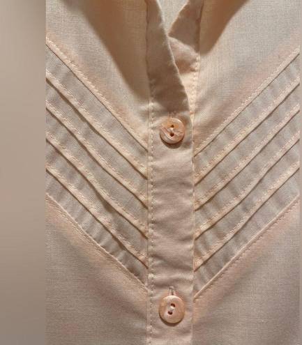 Preview International VTG ‘90s  Light Pink Sleeveless Collared Button-Up Blouse