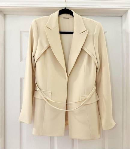 Alexis Alek Belted Blazer Jacket Ivory sz Small $850