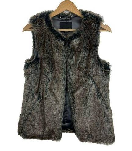 Banana Republic  Grey Faux Fur Vest in Smoky Grey Size X-Small