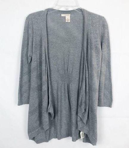 DKNY  JEANS Long Sleeve Open Front Gray Cardigan Size Medium