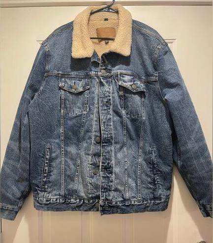 American Eagle fleece lined denim jacket