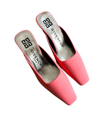 Givenchy  Look Book Square Toe Heel Mules Pump White Eur 39