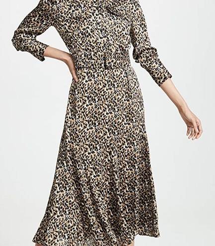 Equipment  Lenora Leopard Midi Dress