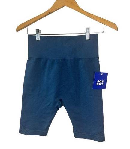 Joy Lab Blue Extra High-Rise Biker Shorts Size Small