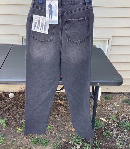 Simple Society Jeans Womens Size 5/27 Straight Super High Rise Button Fly Blac