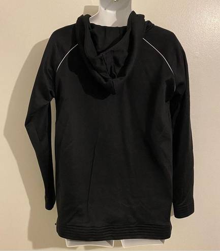 Good American  Performance 1/2 Zip & Size Zip Black Hoodie Tunic Small