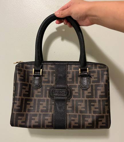 Fendi Vintage Zucca Boston Bag