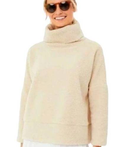 Tuckernuck  Rollins Funnel Neck Pullover Cream Teddy Fleece Sherpa Womens XS