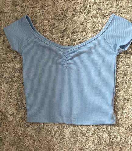 American Eagle Outfitters Baby Blue Crop Top