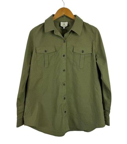 Tuckernuck  New Olive Steele Button Down Long Sleeve Boyfriend Shirt Top Size XL