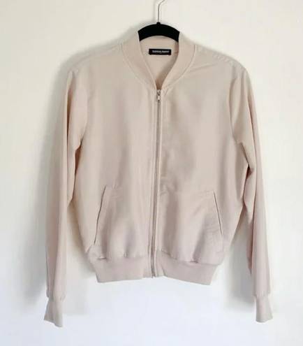 American Apparel Lightweight Bomber Jacket Blush Nude Size S