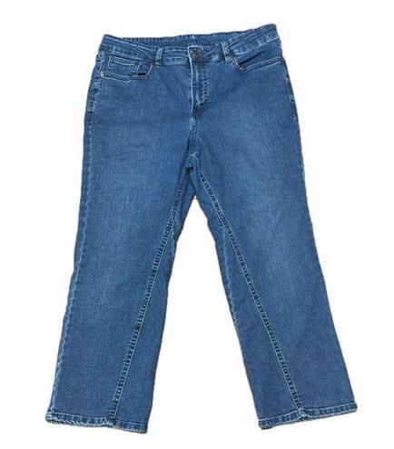 Isaac Mizrahi  Live Reg True Denim Straight Leg Jeans w/ Inset Size 14P