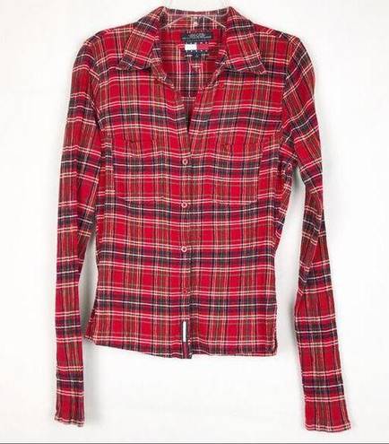 Tommy Hilfiger  Flannel Plaid Button Down Shirt Size Large