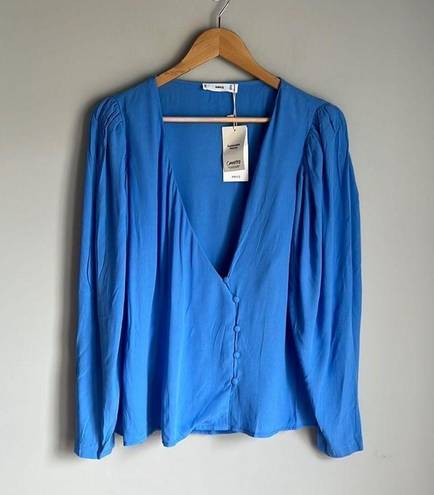 Mango NEW  Buttoned Wrap Blouse Size 8