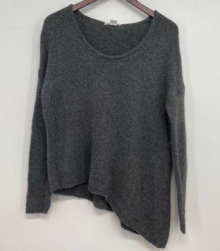 Helmut Lang  Women’s size S  Knit Asymmetrical Pullover Sweater Gray Alpaca Blend