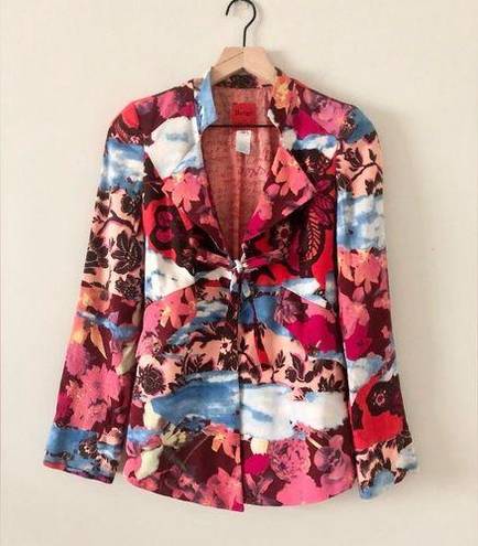 Christian LaCroix Bazar Vintage Linen Blend Blazer Size Euro 36