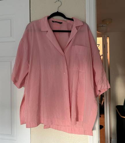 ZARA pink Button Down