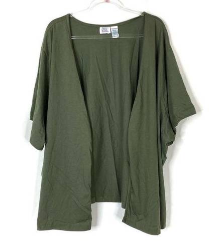 Only  Necessities | Green Short Sleeve Open Front Cardigan