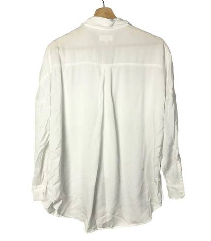 Lou & grey  White Lyocell Long Sleeve Button Down XS