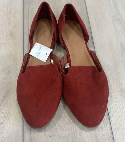 Universal Threads Universal Thread Loafer Womens Size 10 Rust Slip On Shoes Suede Boho Flats