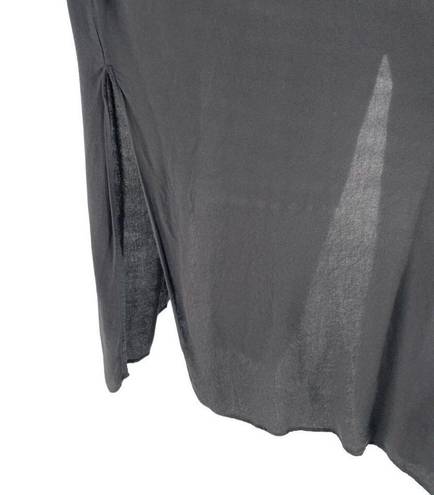 Aerie  Side-Slit Long Beach Swim Cover-Up Maxi Dress Dark Gray size Large