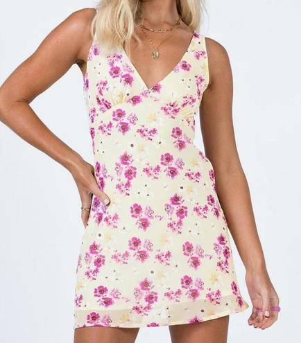 Princess Polly Nellie Mini Dress Yellow Floral