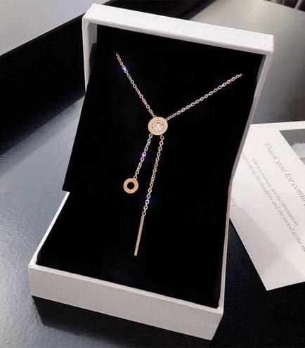 14K Rose Gold Plated Clock Pendant Necklace for Women