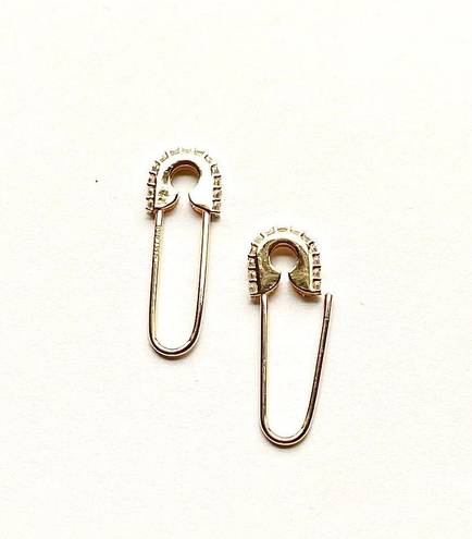 Tehrani Jewelry 14k Real Gold Safety Pin earrings | Solid Gold Safety Pin Earrings | Minimal |