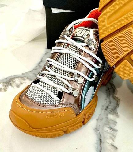 Gucci  Flashtrek Metallic Sneakers