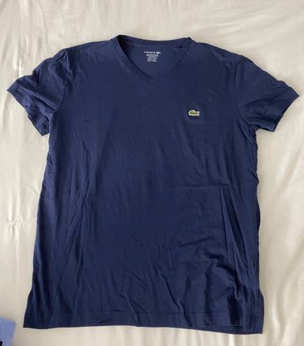Lacoste Navy Blue V-Neck Shirt