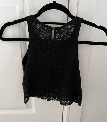 Bershka Black Lace Sleeveless Top