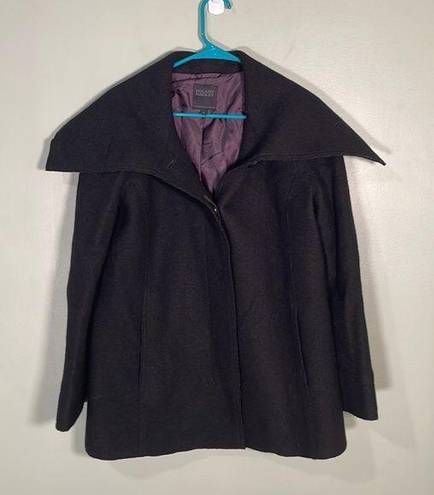 Hilary Radley  100% Wool Coat Black Size 6 Oversized Collar