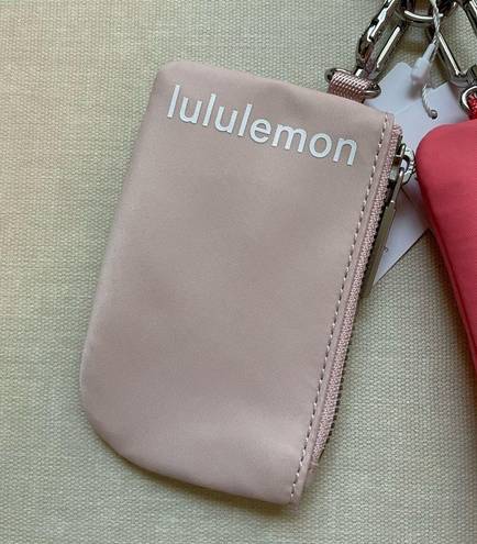 Lululemon Dual Pouch Wristlet - Pink Mist/Raspberry Cream/White