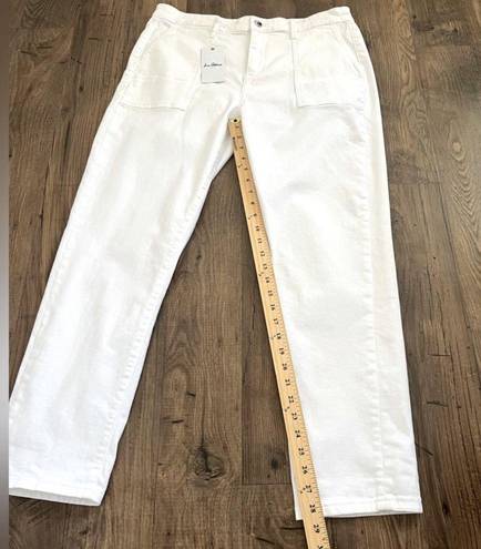 Sam Edelman  Denim NWT High Rise Cargo Ankle Denim Pants White Women’s 14 NEW