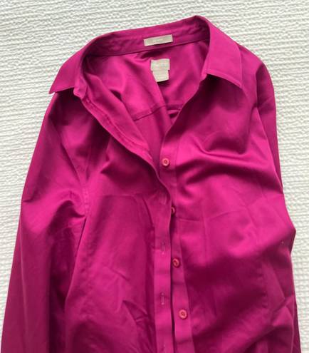 Chico's Magenta Blouse Button Down