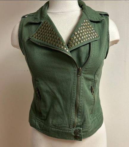 Dolled Up Army Green Vest