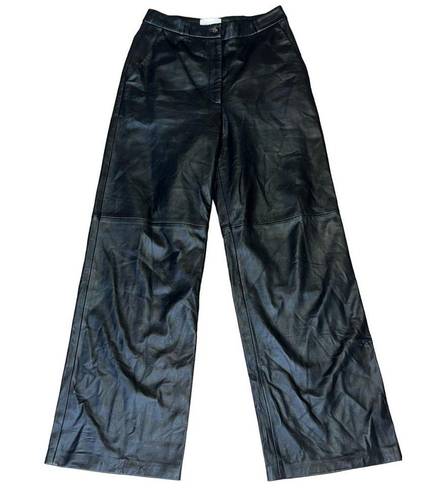 L.A.M.B. Loulou Studio Noro Leather Pants in Black Small New Womens Trousers